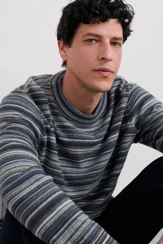 Men's Notebook Striped Jumper with Lambswool