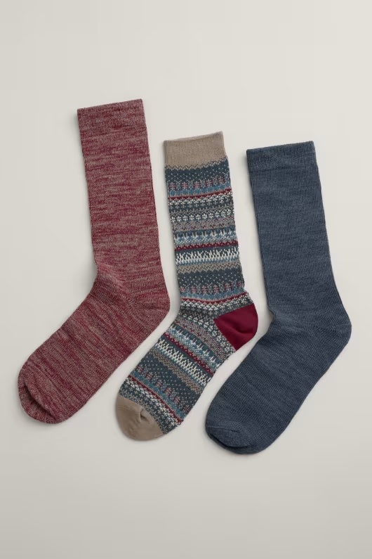 Box of 3 Fair Isle Men's Bloomin Good Socks