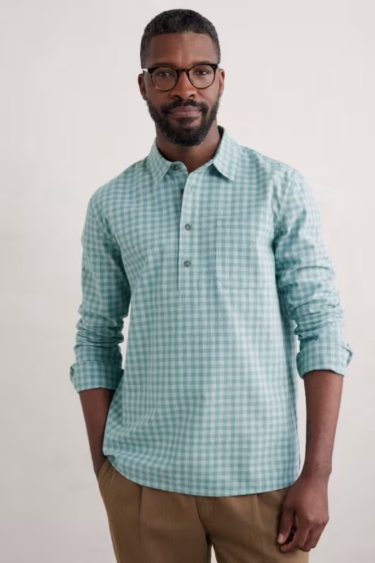 Men's Warren Half Placket Overshirt 1 Men's Warren Half Placket Overshirt