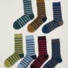 Gift Box of 7 Men's Striped Sailor Socks