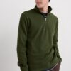 Men's Wood Moss Quarter Zip Sweatshirt