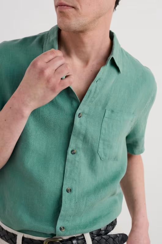 Men's Carne Short Sleeve Linen Shirt