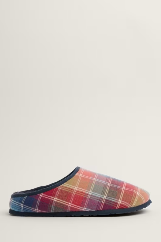 Falling Sun Men's Checked Mule Slippers