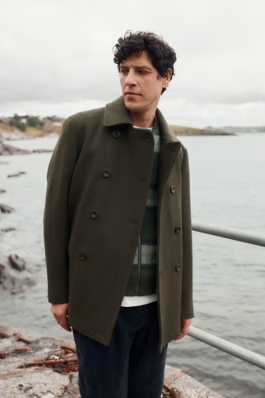 Men's Channel Wool Blend Coat