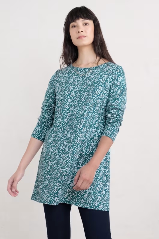 Bowithick Long Sleeve Tunic in GOTS-Certified Organic Cotton Jersey