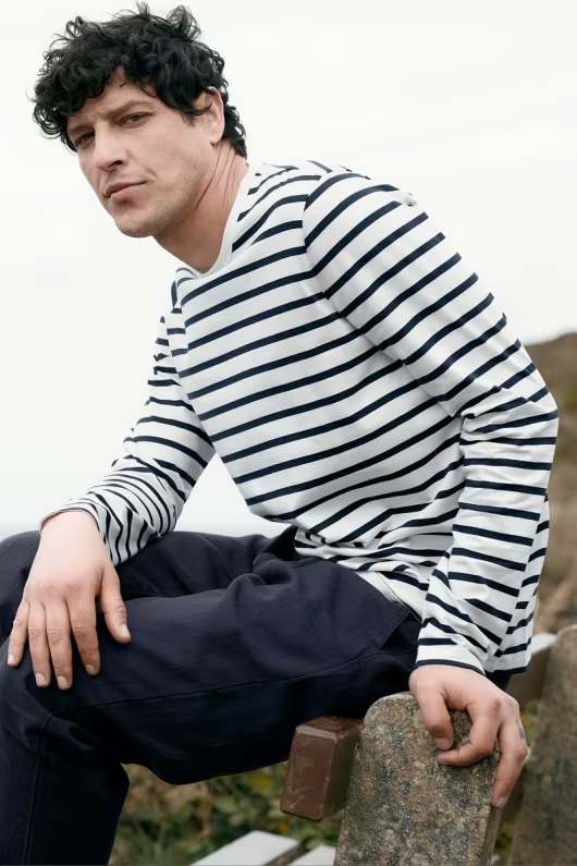 Men's Crew Neck Sailor Shirt in GOTS-Certified Organic Cotton 10 Men's Crew Neck Sailor Shirt in GOTS-Certified Organic Cotton
