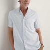 Men's Blue Heron Seersucker Short Sleeve Shirt