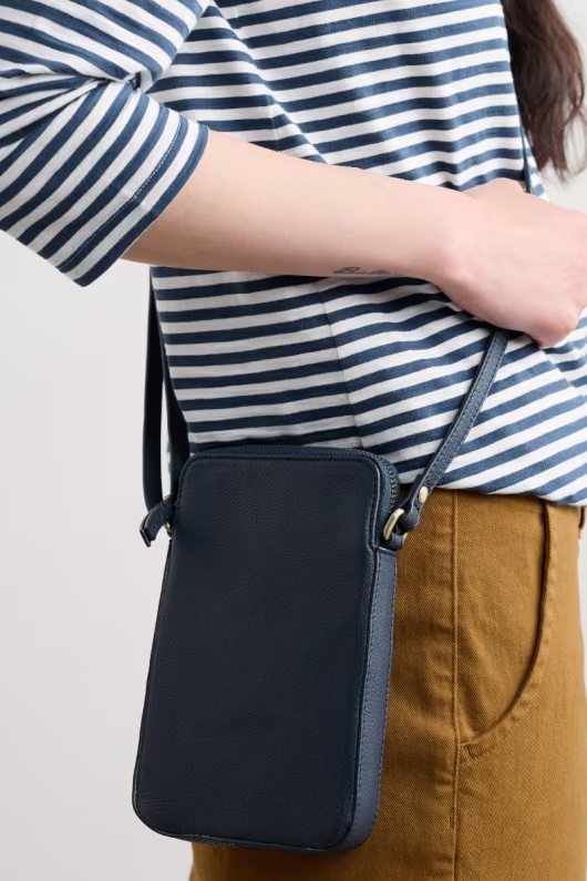 Kenwyn Zip Up Cross Body Leather Phone Bag