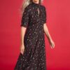Calendula Empire Line Jersey Midi Dress