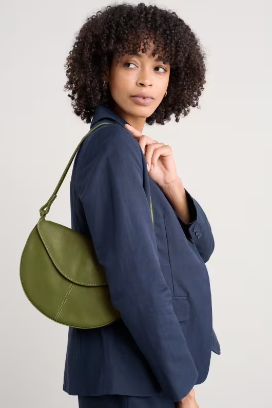 Ellipses Leather Shoulder Bag