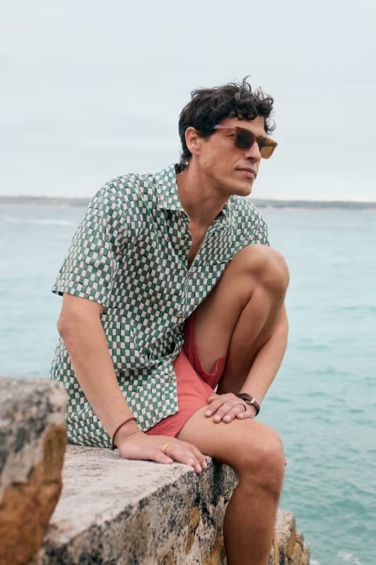 Men's Blue Heron Short Sleeve Shirt