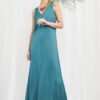 Wild Clematis Sleeveless Satin Dress