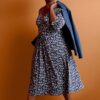 Rose House Midi Dress in GOTS-Certified Organic Cotton Jersey