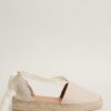 Fern Path Ankle Tie Cotton Espadrilles