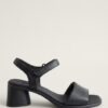 Camper Black Block Heel Sandals