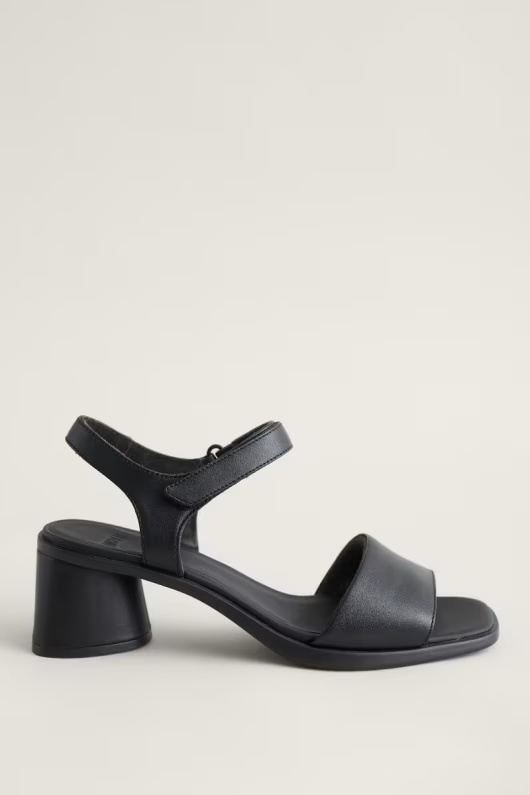 Camper Black Block Heel Sandals