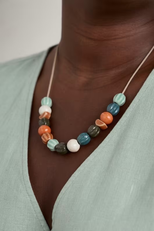 Conifer Ceramic Bead Necklace