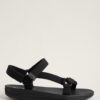Camper Black Strapped Flat Sandals