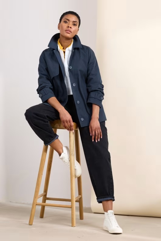 Ash Tree Short Cotton Mac