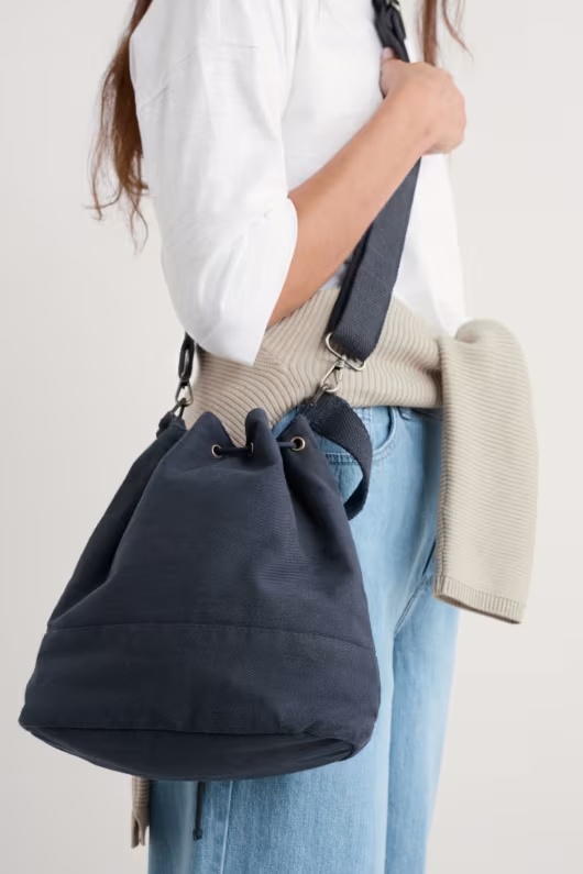 Handtied Organic Cotton Bucket Bag 1 Handtied Organic Cotton Bucket Bag
