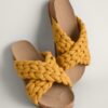 Unfurling Organic Cotton Slider Sandals