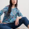 Watercolour Sketch 3/4 Sleeve Top in GOTS-Certified Organic Cotton
