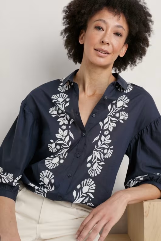 Swan Creek Blouse in GOTS-Certified Organic Cotton 1 Swan Creek Blouse in GOTS-Certified Organic Cotton
