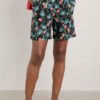 Aviso Printed Linen Shorts