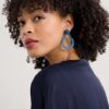 Redpoll Beaded Circle Earrings