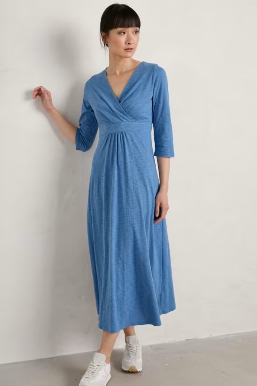 Chacewater Midi Dress in GOTS-Certified Organic Cotton Jersey 1 Chacewater Midi Dress in GOTS-Certified Organic Cotton Jersey