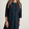 Martingale Checked Needlecord Dress