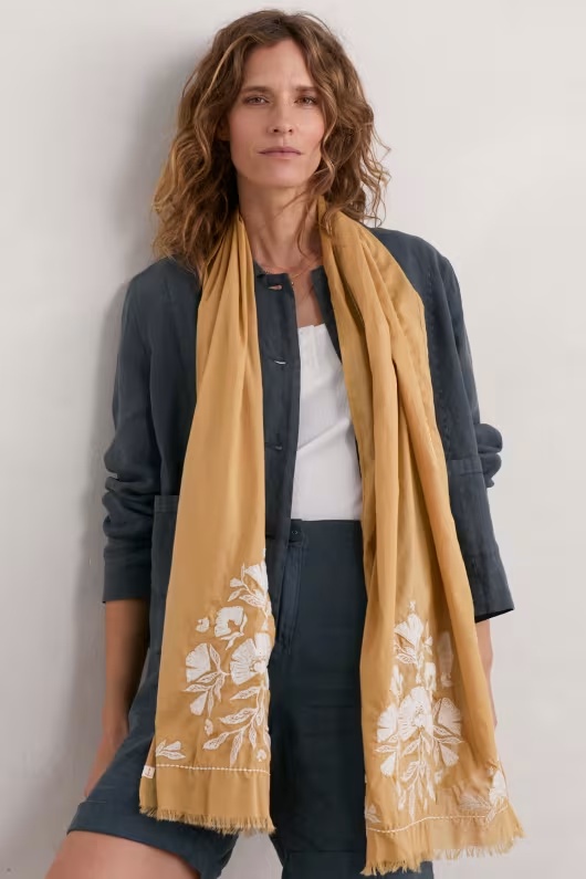 Trezelah Embroidered Scarf