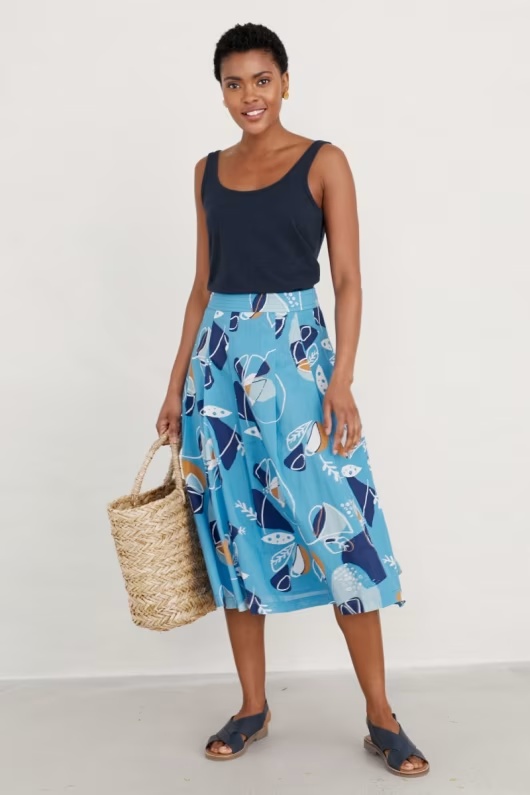 Sea Mist Pleated Midi Skirt 1 Sea Mist Pleated Midi Skirt