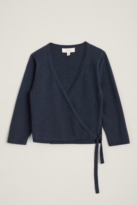 Beach Aster Cotton Wrap Cardigan