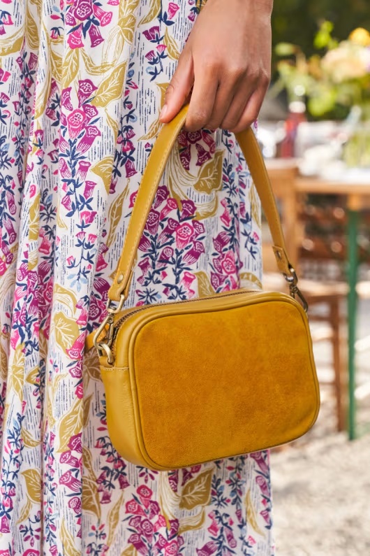 Annulet Leather and Suede Bag