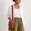 Aviso Wide Leg Linen Shorts