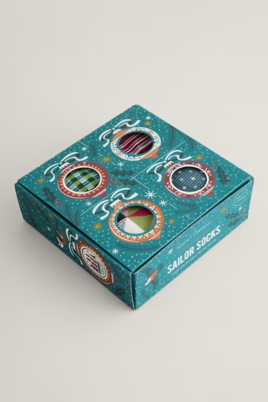 Gift Box of 4 Women's Sparkly Sailor Socks
