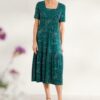 Paint Shards Jersey Midi Dress