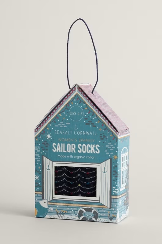 Gift Box of Women's Sparkly Sailor Socks