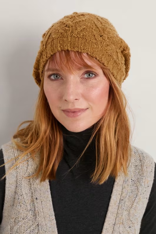 Angelica Cable Knit Beret
