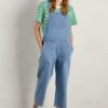 Porthallow Cove Wide Leg Denim Dungaree
