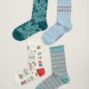 Gift Box of 4 Sewing Design Women's Sailor Socks