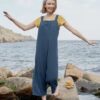 Water Meadow Wide Leg Dungarees