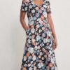Helena Short Sleeve V-Neck Midi Dress