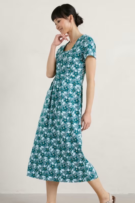 Seed Packet Short Sleeve Midi Dress 1 Seed Packet Short Sleeve Midi Dress