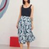 Found Photo Midi Skirt
