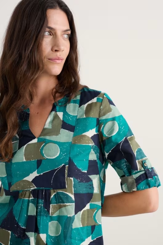 Op Art Organic Cotton Tunic Top 1 Op Art Organic Cotton Tunic Top