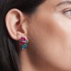 Brilliance Multicoloured Cluster Stud Earrings