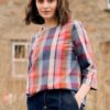 Stipple Shore Checked Top