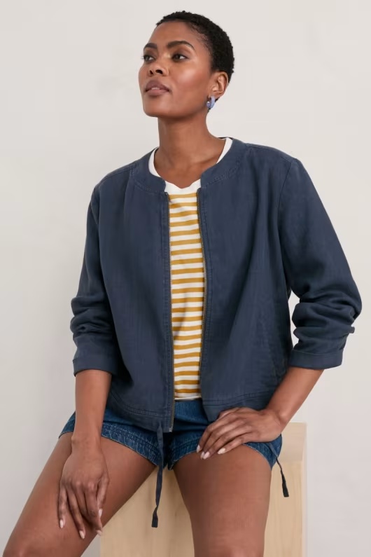 Galleon Zip Through Linen Jacket 1 Galleon Zip Through Linen Jacket